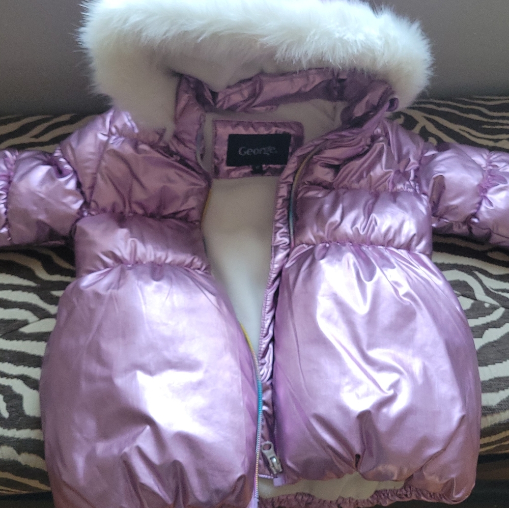 Pink shimmery winter jacket